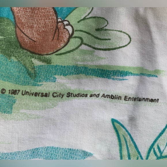 Rare ✨Vintage 1987 🌴🦕Land Before Time Twin Size Flat Sheet - Picture 5 of 6